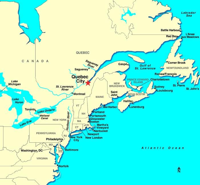 Quebec City karte kanāda