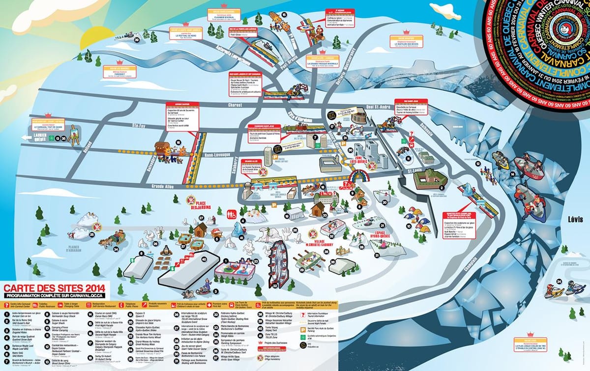 Karte Kvebekas winter carnival
