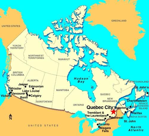 Karte Quebec City