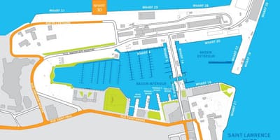 Kruīza kuģu termināļa Quebec City kartes