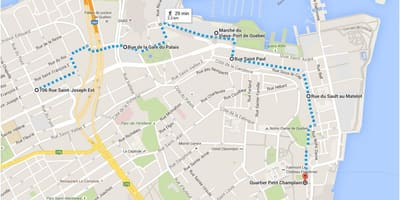 Karte Quebec City zemāku pilsētu