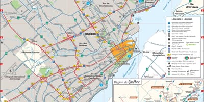 Karte Quebec City area